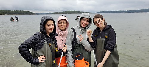 Ungdomar på  teambuilding