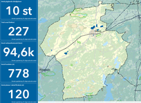 Karta över pågående detaljplanearbeten i kommunen